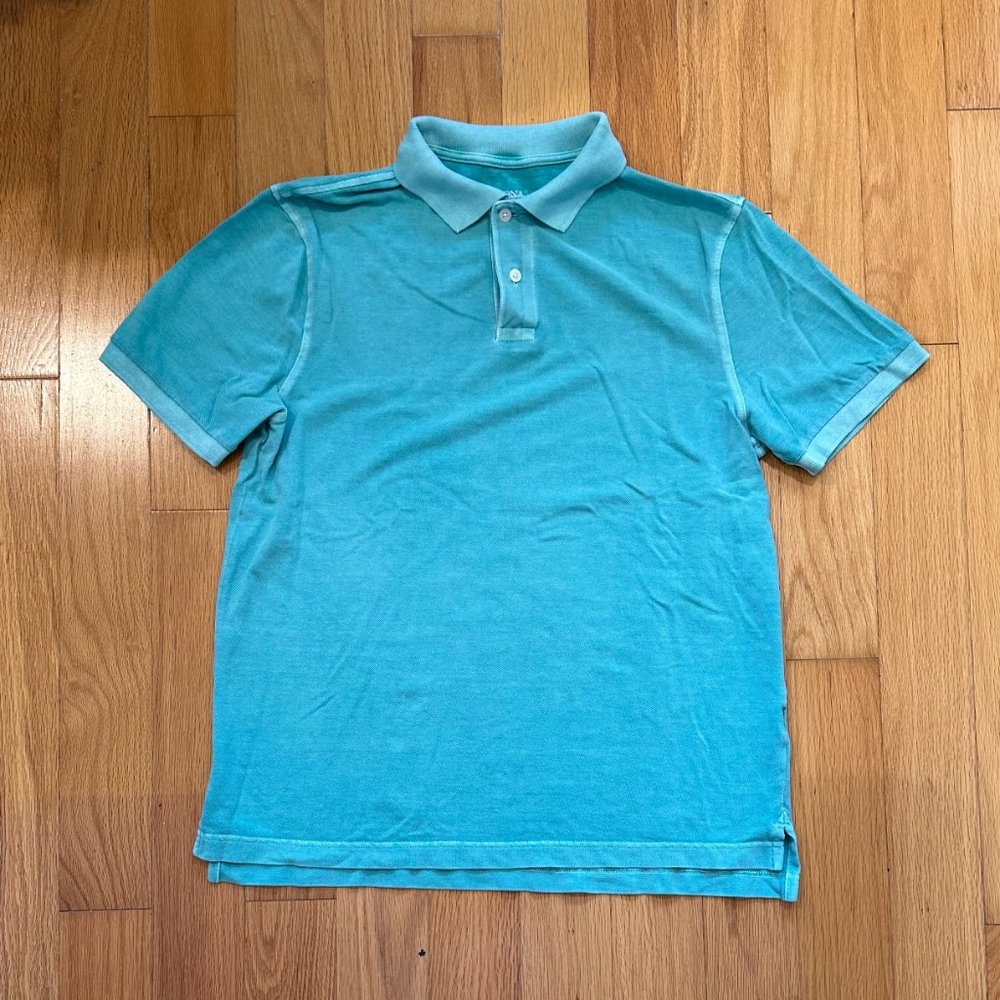 Merona The Ultimate Polo Men's Polo Shirt Short Sleeve Aqua Blue - Medium